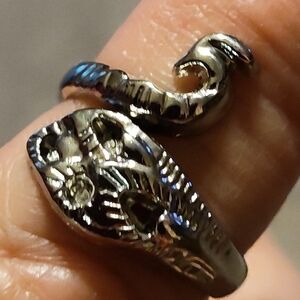 Beautiful Peacock Knitting Ring